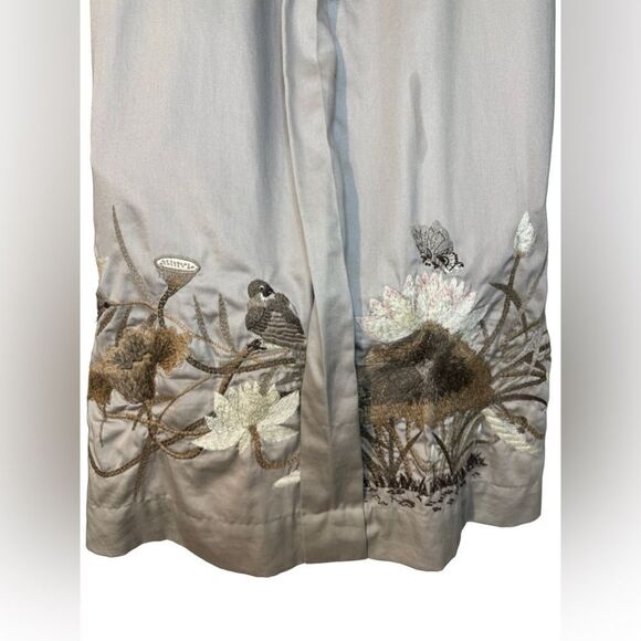 Anthropologie Floreat Embroidered Finch & Thistle Bow Shift Dress - Picture 7 of 11